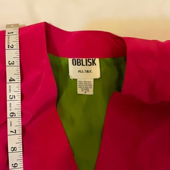 OBLISK ALL SILK vintage blazer medium - Picture 6 of 9